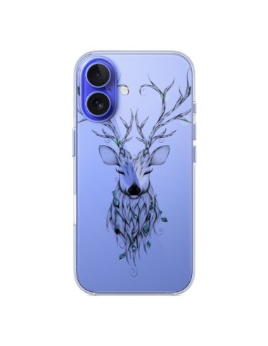 Coque iPhone 16 Cerf Poétique Transparente - LouJah