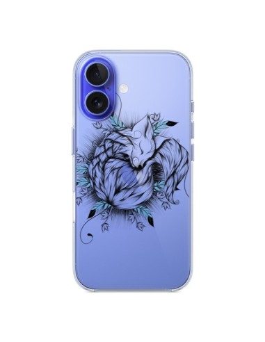 Coque iPhone 16 Petit Renard Renardeau Transparente - LouJah