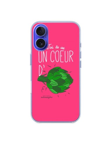 Coque iPhone 16 Toi tu as un coeur d'artichaut - Leellouebrigitte