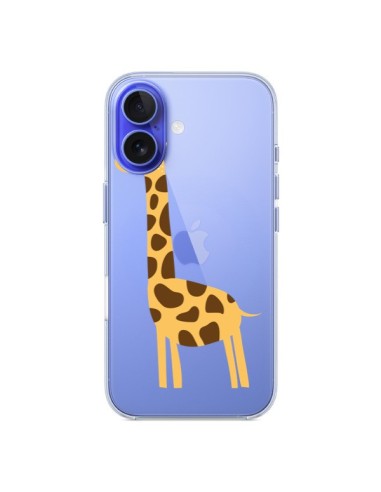 Coque iPhone 16 Girafe Giraffe Animal Savane Transparente - Petit Griffin