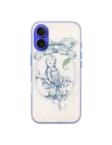 Coque iPhone 16 Bird Oiseau Mignon Vintage - Lassana