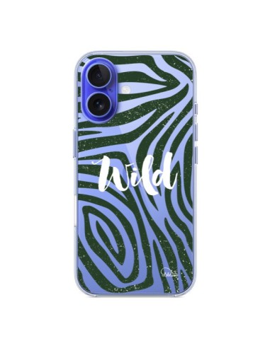 Coque iPhone 16 Wild Zebre Jungle Transparente - Lolo Santo