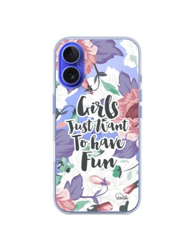 Cover iPhone 16 Ragazza Divertente Trasparente - Lolo Santo