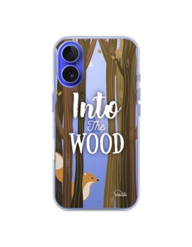 Coque iPhone 16 Into The Wild Renard Bois Transparente - Lolo Santo