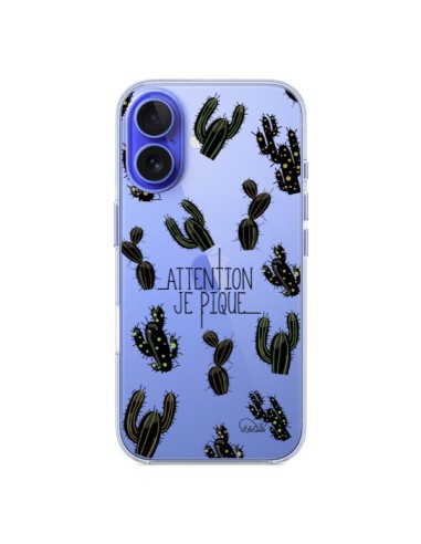 Coque iPhone 16 Cactus Je Pique Transparente - Lolo Santo