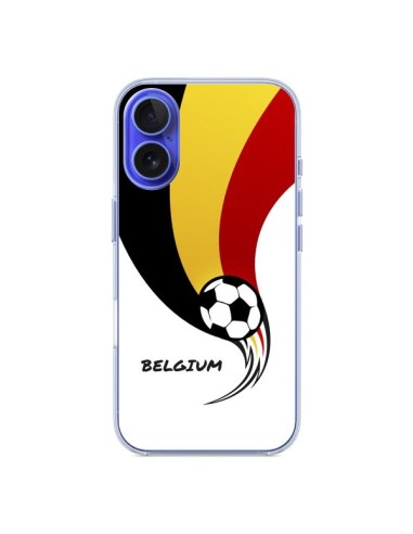 Coque iPhone 16 Equipe Belgique Belgium Football - Madotta