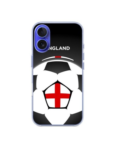 Coque iPhone 16 Angleterre Ballon Football - Madotta