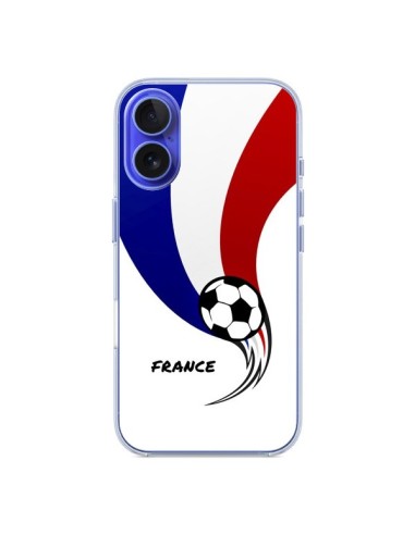 Coque iPhone 16 Equipe France Ballon Football - Madotta