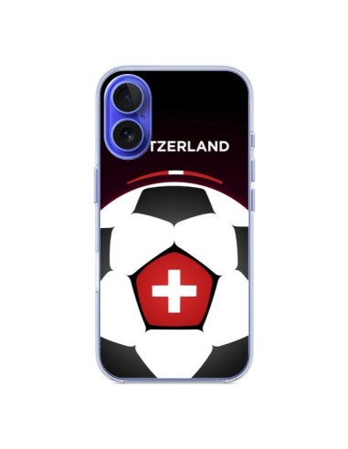 Coque iPhone 16 Suisse Ballon Football - Madotta