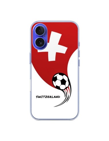 Coque iPhone 16 Equipe Suisse Switzerland Football - Madotta