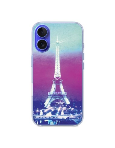 Coque iPhone 16 Tour Eiffel Night - Mary Nesrala