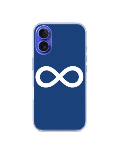 Coque iPhone 16 Infini Navy Blue Infinity - Mary Nesrala