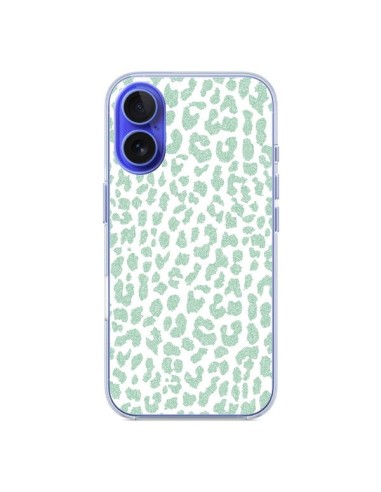 Coque iPhone 16 Leopard Menthe Mint - Mary Nesrala