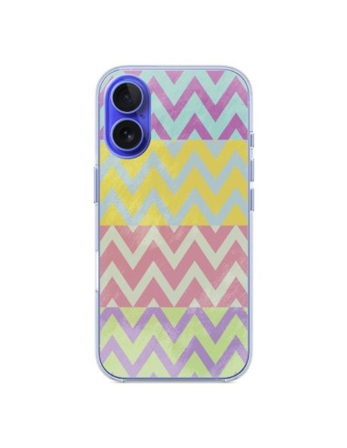 Coque iPhone 16 Chevron Summer Triangle Azteque - Mary Nesrala