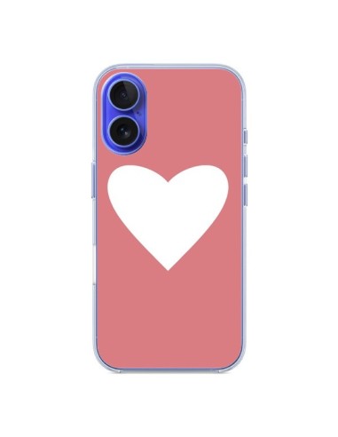 Coque iPhone 16 Coeur Corail - Mary Nesrala