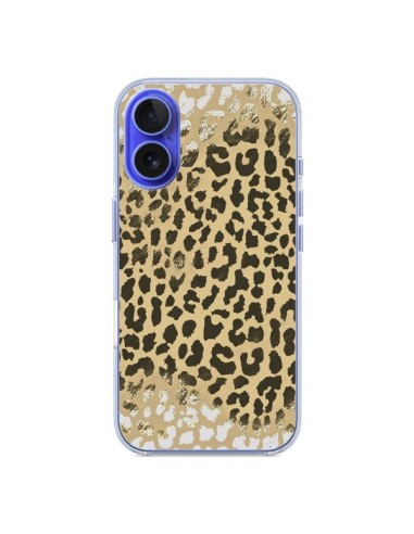 Coque iPhone 16 Leopard Golden Or Doré - Mary Nesrala