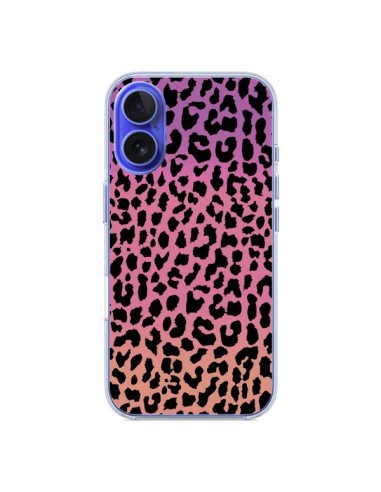 Coque iPhone 16 Leopard Hot Rose Corail - Mary Nesrala