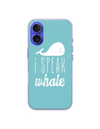 Coque iPhone 16 I Speak Whale Baleine - Mary Nesrala