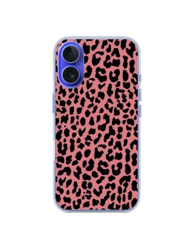 Coque iPhone 16 Leopard Corail Neon - Mary Nesrala