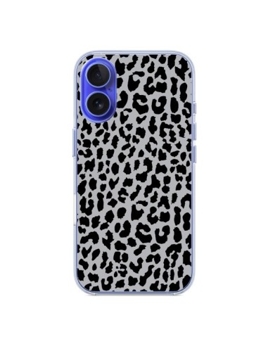 Coque iPhone 16 Leopard Gris Neon - Mary Nesrala