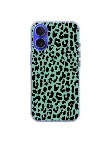 Coque iPhone 16 Leopard Mint Vert Neon - Mary Nesrala