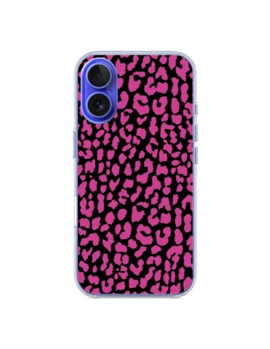 Coque iPhone 16 Leopard Rose Pink - Mary Nesrala