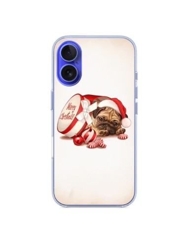 Coque iPhone 16 Chien Dog Pere Noel Christmas Boite - Maryline Cazenave