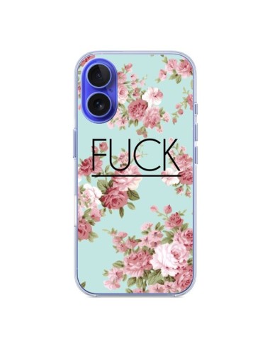 Coque iPhone 16 Fuck Fleurs - Maryline Cazenave