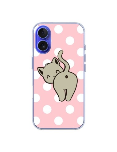 Coque iPhone 16 Chat Chaton Pois - Maryline Cazenave