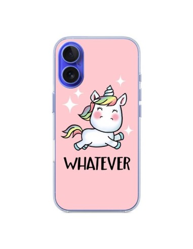 Coque iPhone 16 Licorne Whatever - Maryline Cazenave