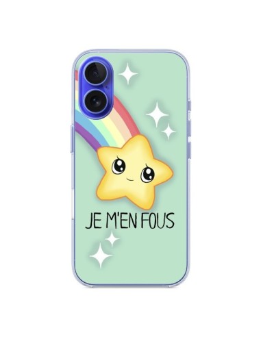 Coque iPhone 16 Etoile Je m'en fous - Maryline Cazenave