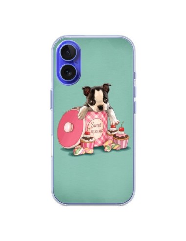 Coque iPhone 16 Chien Dog Cupcakes Gateau Boite - Maryline Cazenave