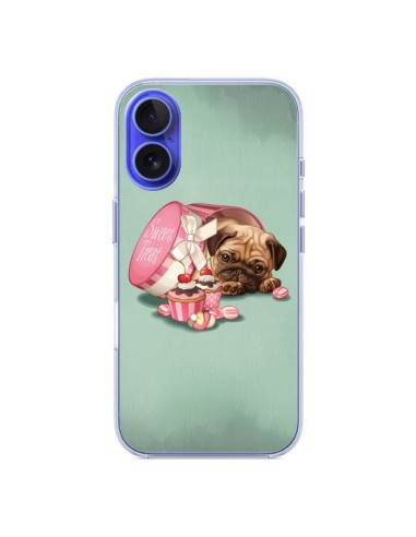 Coque iPhone 16 Chien Dog Cupcakes Gateau Bonbon Boite - Maryline Cazenave