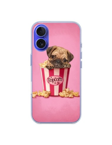 Coque iPhone 16 Chien Dog Popcorn Film - Maryline Cazenave