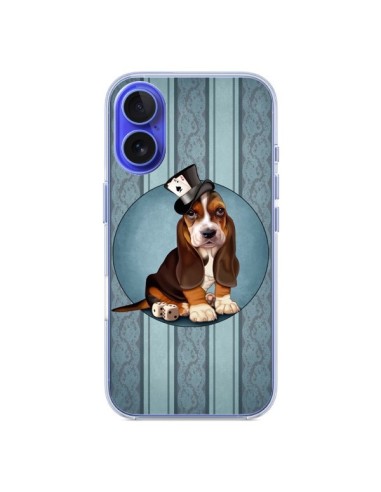 Coque iPhone 16 Chien Dog Jeu Poket Cartes - Maryline Cazenave