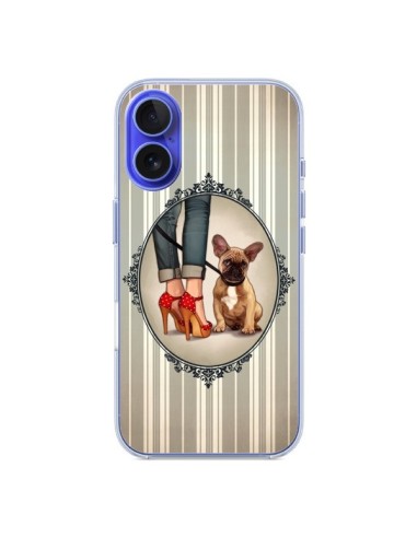 Coque iPhone 16 Lady Jambes Chien Dog - Maryline Cazenave