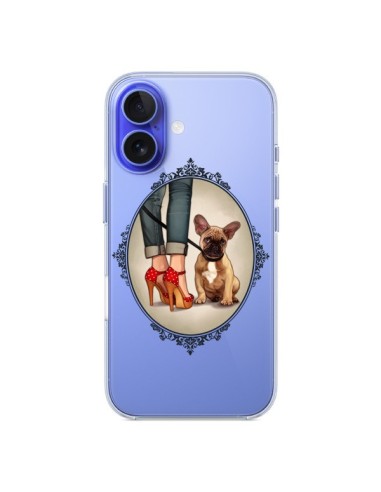 Coque iPhone 16 Lady Jambes Chien Bulldog Dog Transparente - Maryline Cazenave