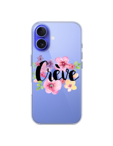 Coque iPhone 16 Crève Fleurs Transparente - Maryline Cazenave