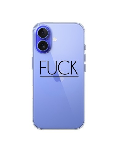 Coque iPhone 16 Fuck Transparente - Maryline Cazenave