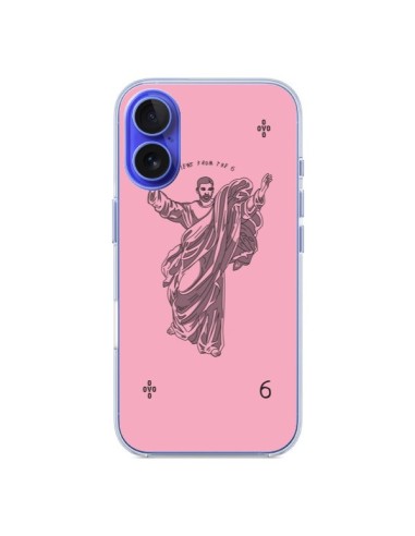 Cover iPhone 16 God Pink Drake Chanteur Jeu Cartes - Mikadololo