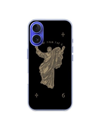 Coque iPhone 16 God Black Drake Chanteur Jeu Cartes - Mikadololo