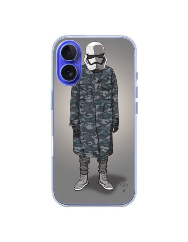 Coque iPhone 16 White Trooper Soldat Yeezy - Mikadololo