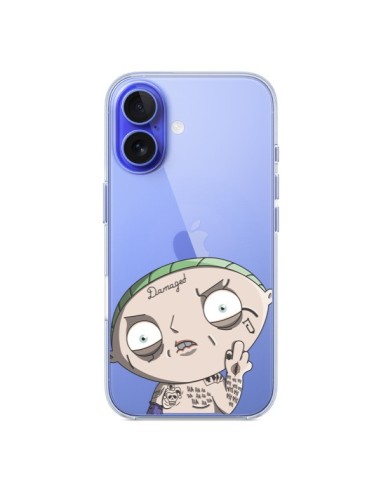 Coque iPhone 16 Stewie Joker Suicide Squad Transparente - Mikadololo