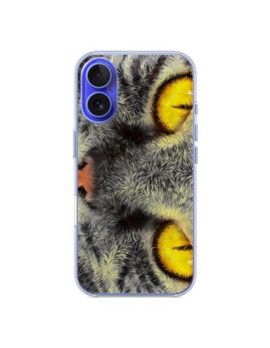 Coque iPhone 16 Chat Gato Loco - Maximilian San