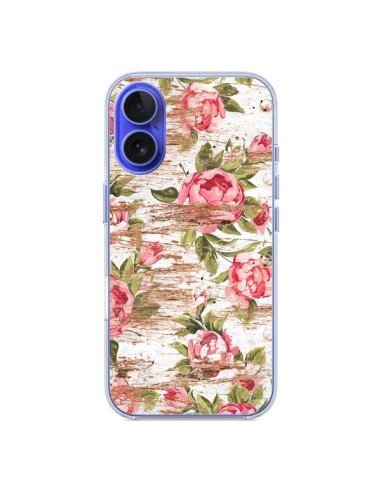 Coque iPhone 16 Eco Love Pattern Bois Fleur - Maximilian San