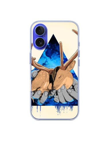 Coque iPhone 16 Cerf Triangle Seconde Chance - Maximilian San