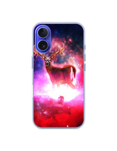 Coque iPhone 16 Cosmic Deer Cerf Galaxy - Maximilian San