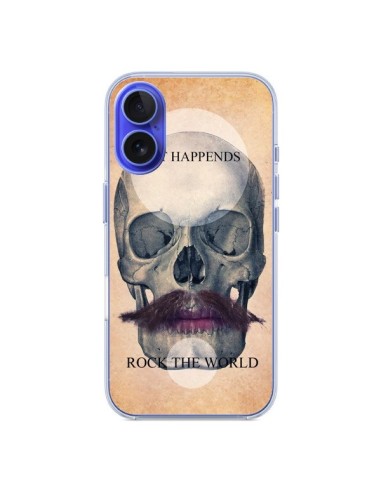 Coque iPhone 16 Rock Skull Tête de Mort - Maximilian San