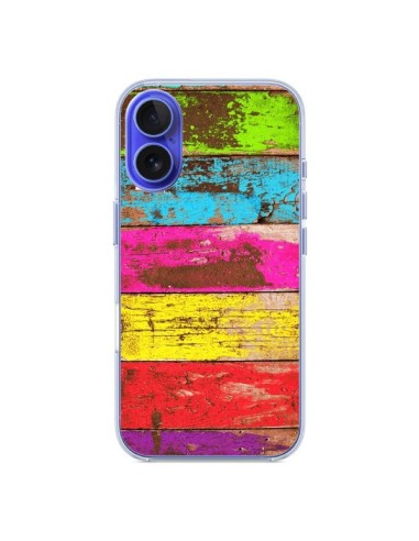 Coque iPhone 16 Bois Coloré Vintage - Maximilian San