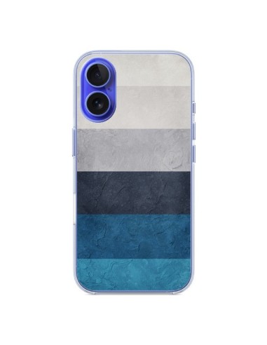 Coque iPhone 16 Bandes Horizontales Greece Hues - Maximilian San